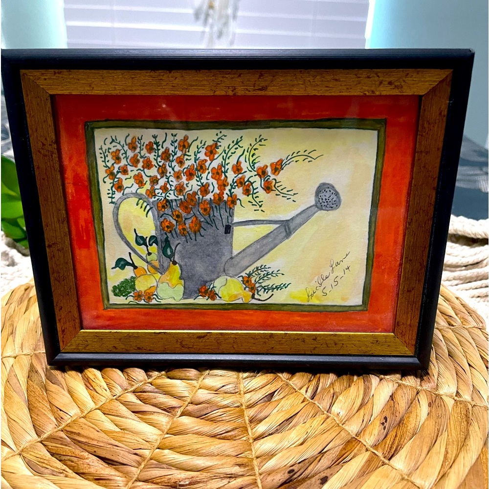 Hand painted water color painting signed